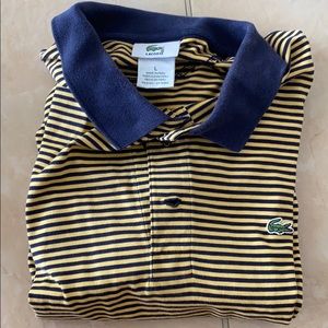 Lacoste Stripped Dress Shirt Size Large
